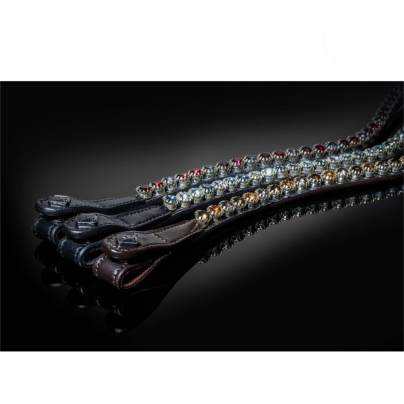 LeMieux Spectrum Diamante Browband - Black/Mocha-4